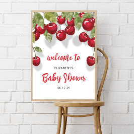 Berry Sweet Baby Shower Välkomstskum Board Poster