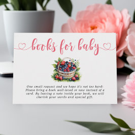 Berry Sweet Baby Shower Vild Berries Bokar Tilläggskort