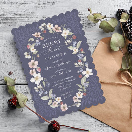 Berry Sweet Baby Shower Vild Berries & Flowers Inbjudningar