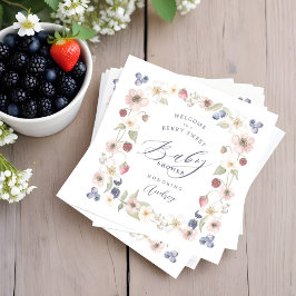Berry Sweet Baby Shower Vild Berries & Flowers Pappersservett