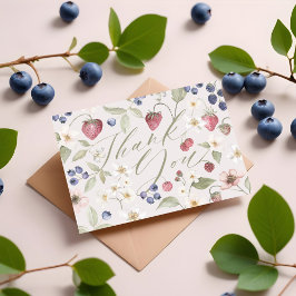 Berry Sweet Baby Shower Vild Berries & Flowers Tack Kort