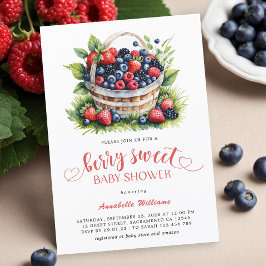Berry Sweet Baby Shower Vild Berries Inbjudningar