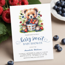 Berry Sweet Baby Shower Vild Berries & Nalle
