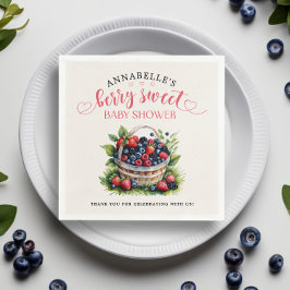 Berry Sweet Baby Shower Vild Berries Pappersservett