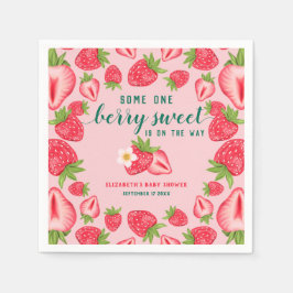 Berry Sweet Baby Strawberry Baby Shower Anpassning Pappersservett