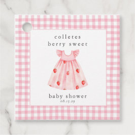 Berry Sweet Baby Strawberry Coquette Bow Gåvor Etiketter