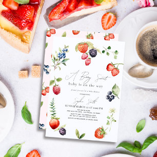 Berry Sweet Berries Baby Shower Inbjudningar