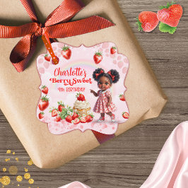 Berry Sweet Birthday - Afro Baby Berry Gåvor Etiketter