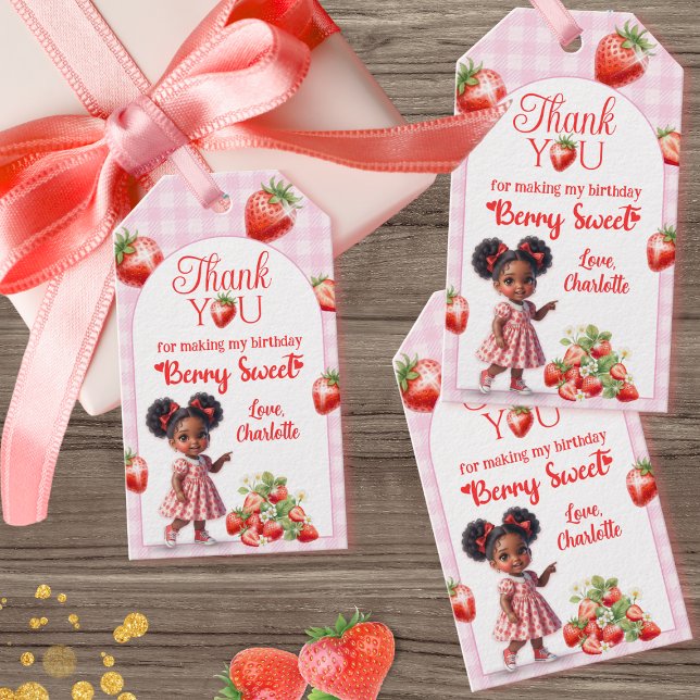 Berry Sweet Birthday - Afro Baby Berry Presentetikett (Skapare uppladdad)