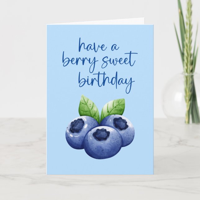 Berry Sweet Birthday Card Kort (Framsida)