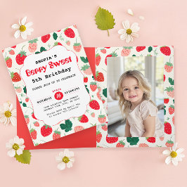Berry Sweet Birthday Foltydd Inbjudan