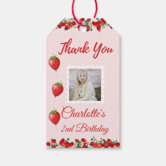 Berry Sweet Birthday Photo Presentetikett