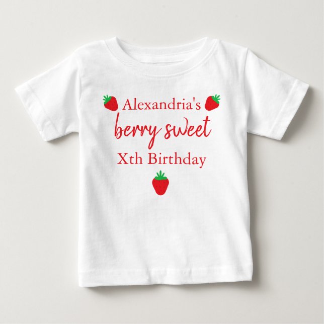 Berry Sweet Birthday T Shirt (Framsida)