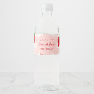 Berry Sweet Birthday Vattenflaska Party favor Vattenflaskor Etikett