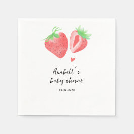 Berry Sweet Blöja Lotteri Flickas Baby Shower Pappersservett