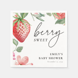 Berry Sweet Blommigt Baby Shower Pappersservett