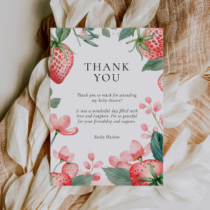 Berry Sweet Blommigt Baby Shower Tack Kort