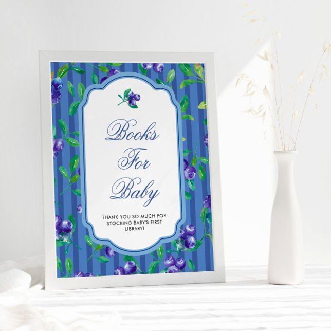 Berry Sweet Bluebär Baby Shower Poster (Skapare uppladdad)