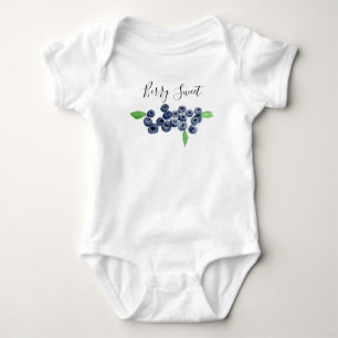 Berry Sweet Bluebär frukterna Vattenfärgsmat T Shirt