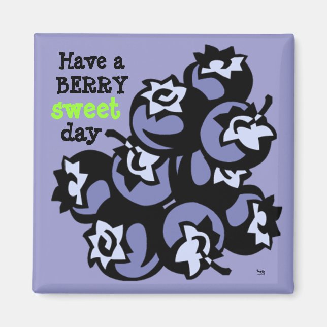 Berry Sweet Bluebär Magnet (Framsidan)
