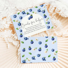 Berry Sweet Blueberry Baby Shower Bokar för Baby Tilläggskort