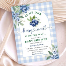Berry Sweet Blueberry Baby Shower Boy