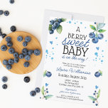 Berry Sweet Blueberry Baby Shower Inbjudningar<br><div class="desc">Denna inbjudan till babyduschen är perfekt för att fira ankomsten av en "Berry Sweet Baby". Utformningen har ömtåliga blåbär med vattenfärg, skapande en charmig och visuell känsla. Inbjudan kommer säkert att imponera på dina gäster och ange tonen för ett trevligt firande. Det här är mycket populärt för pojkbabyduschen som firar...</div>