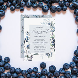 Berry Sweet Blueberry Baby Shower Inbjudningar