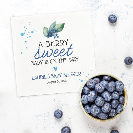Berry Sweet Blueberry Baby Shower Pappersservett