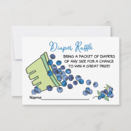 Berry Sweet Blueberry Baby Shower Raffle Inbjudningar