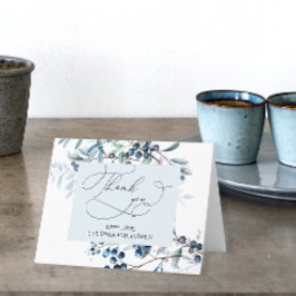 Berry Sweet Blueberry Baby Shower Tack för kortet Kort