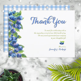 Berry Sweet Blueberry Baby Shower Tack Kort