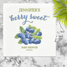 Berry Sweet Blueberry Theme Baby Shower Pappersservett