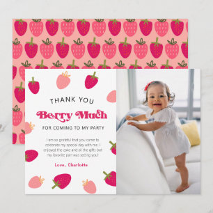 Berry Sweet Boho Strawberry Photo Tack Kort