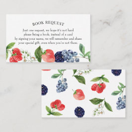 Berry Sweet Bok eller Bok för Baby Card Visitkort