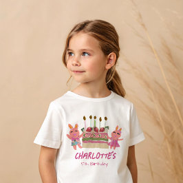 Berry Sweet Bunnies och Cake Barns födelsedag T Shirt
