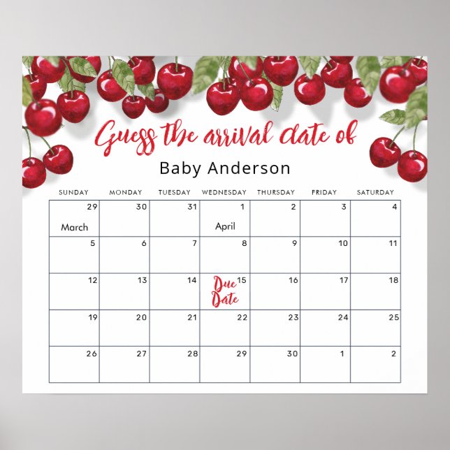 Berry Sweet Cherry Gissa förfallodatum Poster (Framsidan)