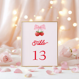 Berry Sweet Coquette Baby Shower Bordsnummer