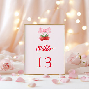 Berry Sweet Coquette Baby Shower Bordsnummer