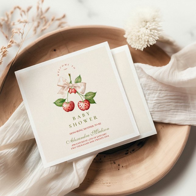 Berry Sweet Coquette Baby Shower Pappersservett (Skapare uppladdad)