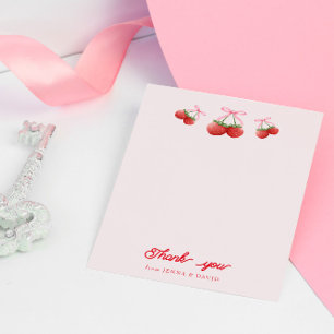 Berry Sweet Coquette Bow Baby Shower Tack Kort