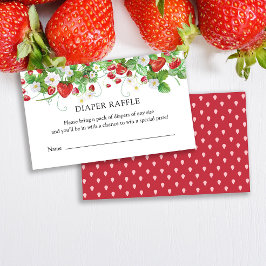 Berry Sweet Diaper Raffle Baby Shower Tilläggskort