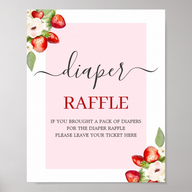 Berry Sweet Diaper Raffle-tecken Poster (Framsidan)