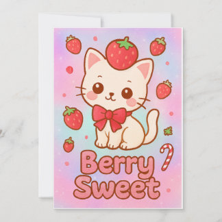 “Berry Sweet Dreams” Christmas Card – Glittery Poe Julkort