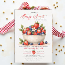 Berry Sweet Farmhouse Chic Vattenfärg Bebisens För