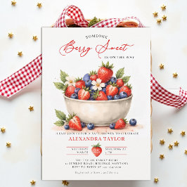Berry Sweet Farmhouse Chic Vattenfärg Bebisens För Inbjudningar