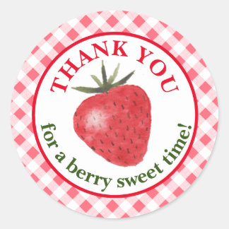 Berry Sweet Favor Tag Sticker Runt Klistermärke