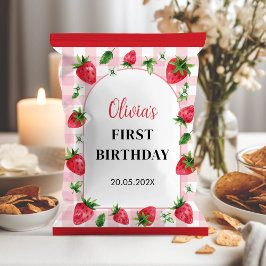 Berry Sweet First Birthday Chip Bag Wrapper Reklamblad