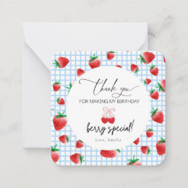 Berry Sweet First Birthday Tack kort