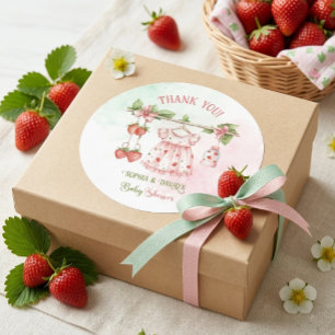 Berry Sweet Flicka Barnrumsfirande Runt Klistermärke